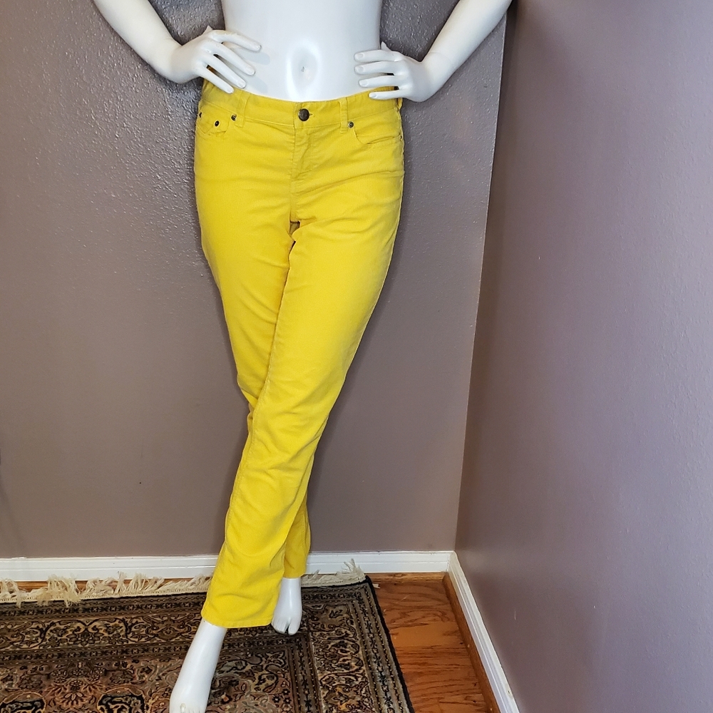 J CREW City Fit canary yellow corduroy jeans 30 R